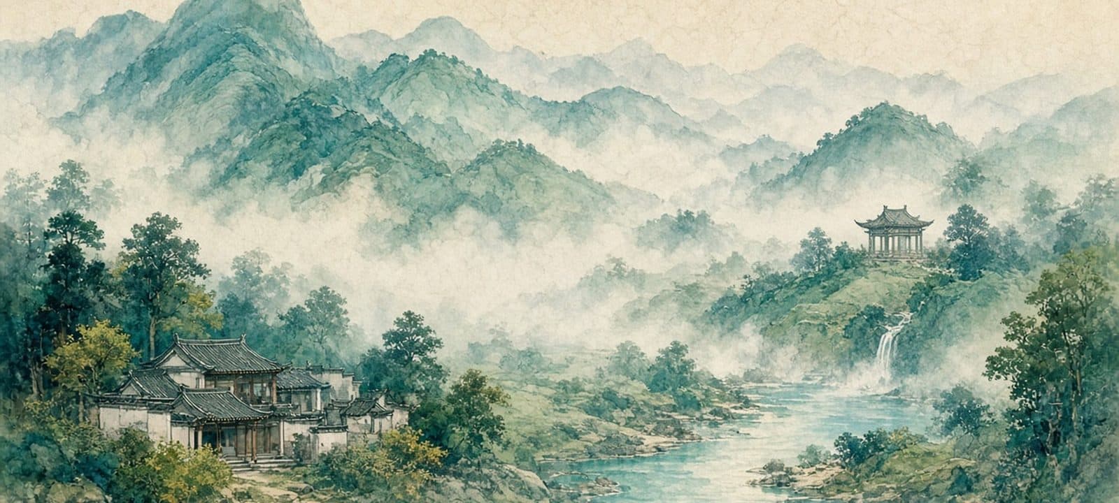 院落山水
